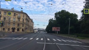 Санкт-Петербург, по 7 маршруту на трамвае из кабины