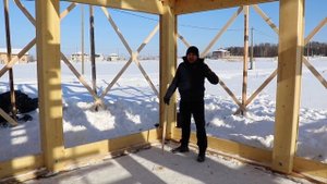 ФАХВЕРК 2.2. Сборка каркаса из клеенной балки. Строительство Фахверка. Строй и Живи.