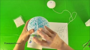 КАК СДЕЛАТЬ ШАР ИЗ НИТОК своими руками снежок из ниток DIY Christmas Yarn String Balls