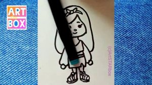 Как нарисовать персонажа из игры ТОКА БОКА ВОРЛД ?Drawing character from game TOCA BOCA WORLD