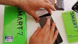 How to Install a Tempered Glass Screen Protector on infinix smart 7، protège écran infinix smart 7