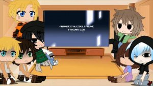 Naruto, AOT, Undertale React to Jevil vs Sans and Sans and Flowey vs Chara|Tsuki-Chan~(türkçe)