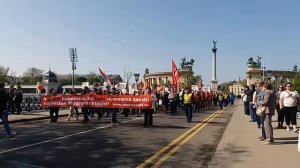 Первомайская демонстрация. Площадь героев. Будапешт. Венгрия.