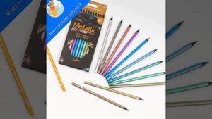 Цветные карандаши для рисования 12 цветов Metallic от Марко