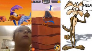 Луни Тюнз * 5 - Дорожный Бегун убегает от кайта.