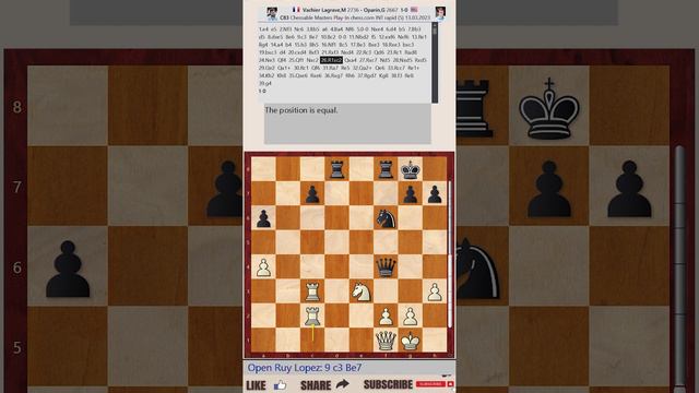 Chessable Masters Play-In - Round 5 || Maxime Vachier Lagrave vs Grigoriy Oparin - March 2023