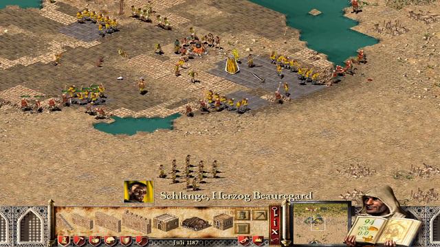 Schlange, Kalif, Schwein, Abt - Jeder gegen Jeden - Teil 1 | Stronghold Crusader KI Kämpfe смотреть онлайн