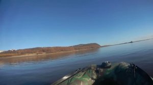 Рыбалка сплавной сетью поздней осенью, много рыбы, сиг,  рыбалка на реке Амур с fisherman dv.27rus,