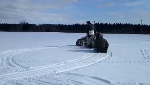 гусеничный мотоблок - зимние покатушки