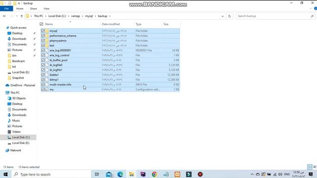 حل مشكلة error: mysql shutdown unexpectedly