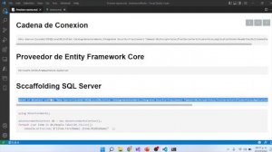 Como hacer scaffolding Entity Framework Core  con sql server