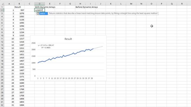 Extract Excel Chart Trendline Coefficients To The Grid - 2338