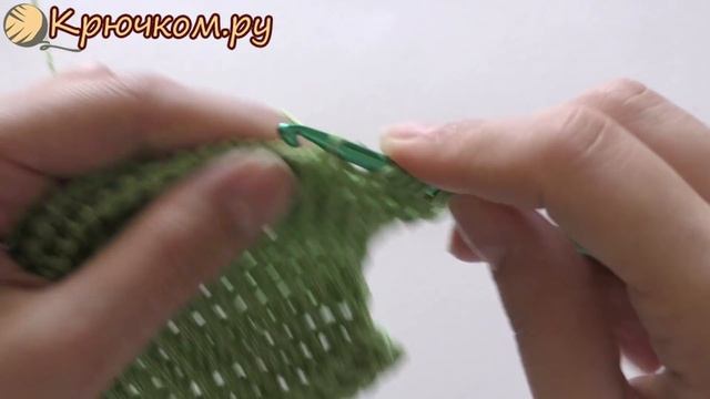Узор Рогожка Тунисское вязание