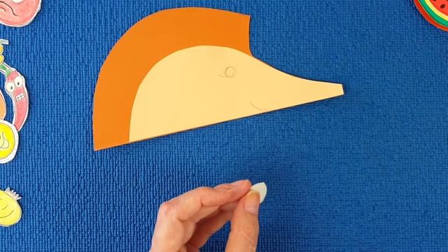 Как сделать ежика из бумаги. Поделка для школы. Аппликация фрукты. How to make a paper hedgehog смотреть онлайн