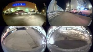 Ночная съемка - круговой видеорегистратор на 360 градусов 3D BIRDVIEW 360°