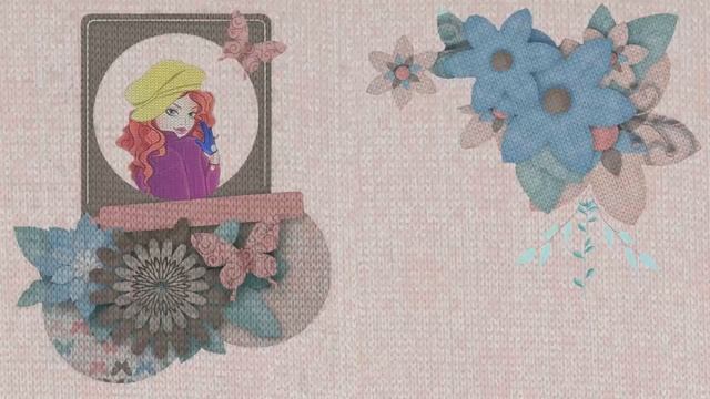 Рисованная вязанная открытка "8 марта" смотреть онлайн