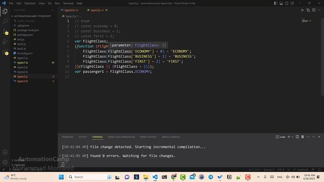 Typescript Tutorial #5 – Types (3) - آموزش تایپ اسکریپت – جلسه پنجم