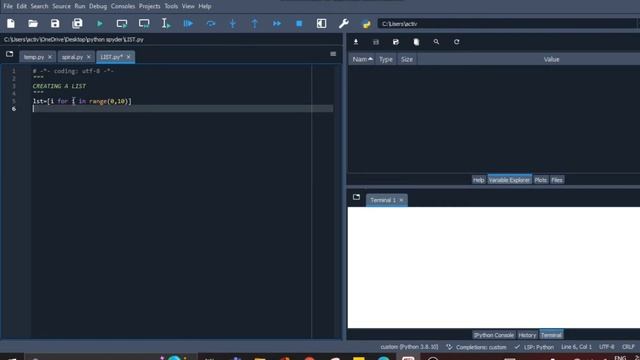 Python One Liners - Creating a List