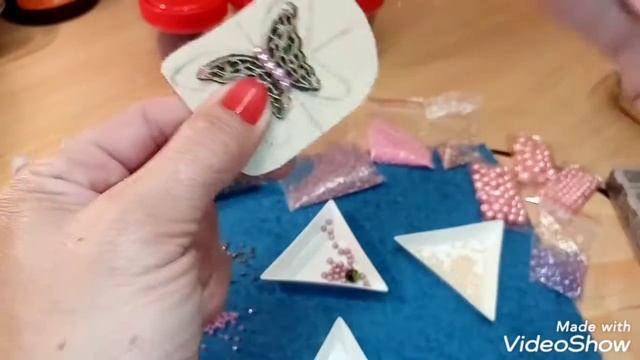 Брошь "Бабочка" из филиграни.