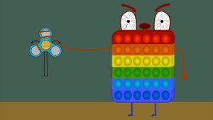 реакция на мультик симпл димпл, поп ит и спинер