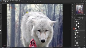 Composite Big Wolf Fantasy Photo Manipulation Photoshop Tutorial