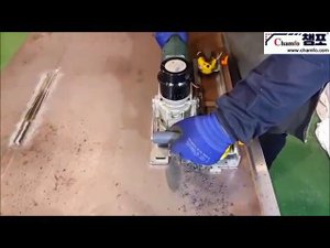 GTB-2100-S ручной фрезер по металлу - работа с направляющей