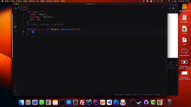Sıfırdan Modern Javascript Dersleri -  Object Keys , Values ve Entries