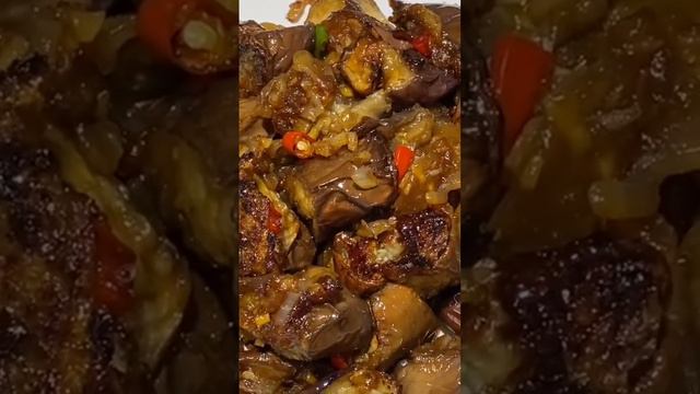 Eggplant with garlic ginger sauce