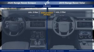 2020 Range Rover Evoque vs 2019 Range Rover Velar (technical comparison)