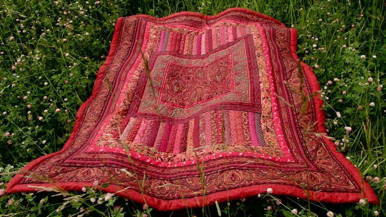 Хозяйка Медной Горы - лоскутное одеяло в красных тонах | Patchwork quilt in red tones