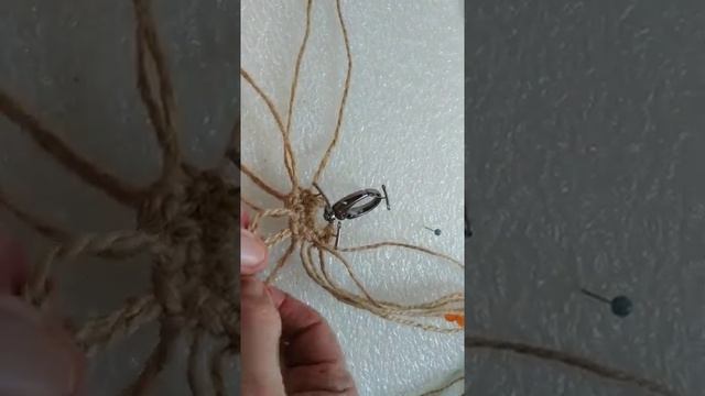 Макраме мастер класс. Брелок из джута "Сова" часть1