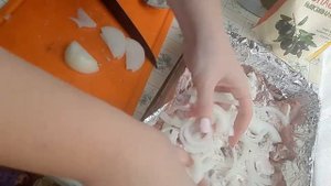 Мясо по-французски без картофеля  с грибами