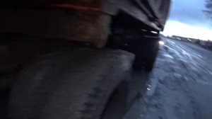 Отказали тормоза на прицепе у самосвала Мерседес Актрос.