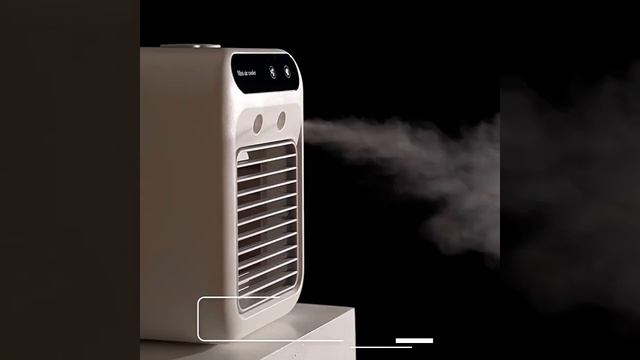 Мини беспроводной вентилятор (кондиционер) с увлажнителем Cold Air Humidifier L7 (зарядка type-c)