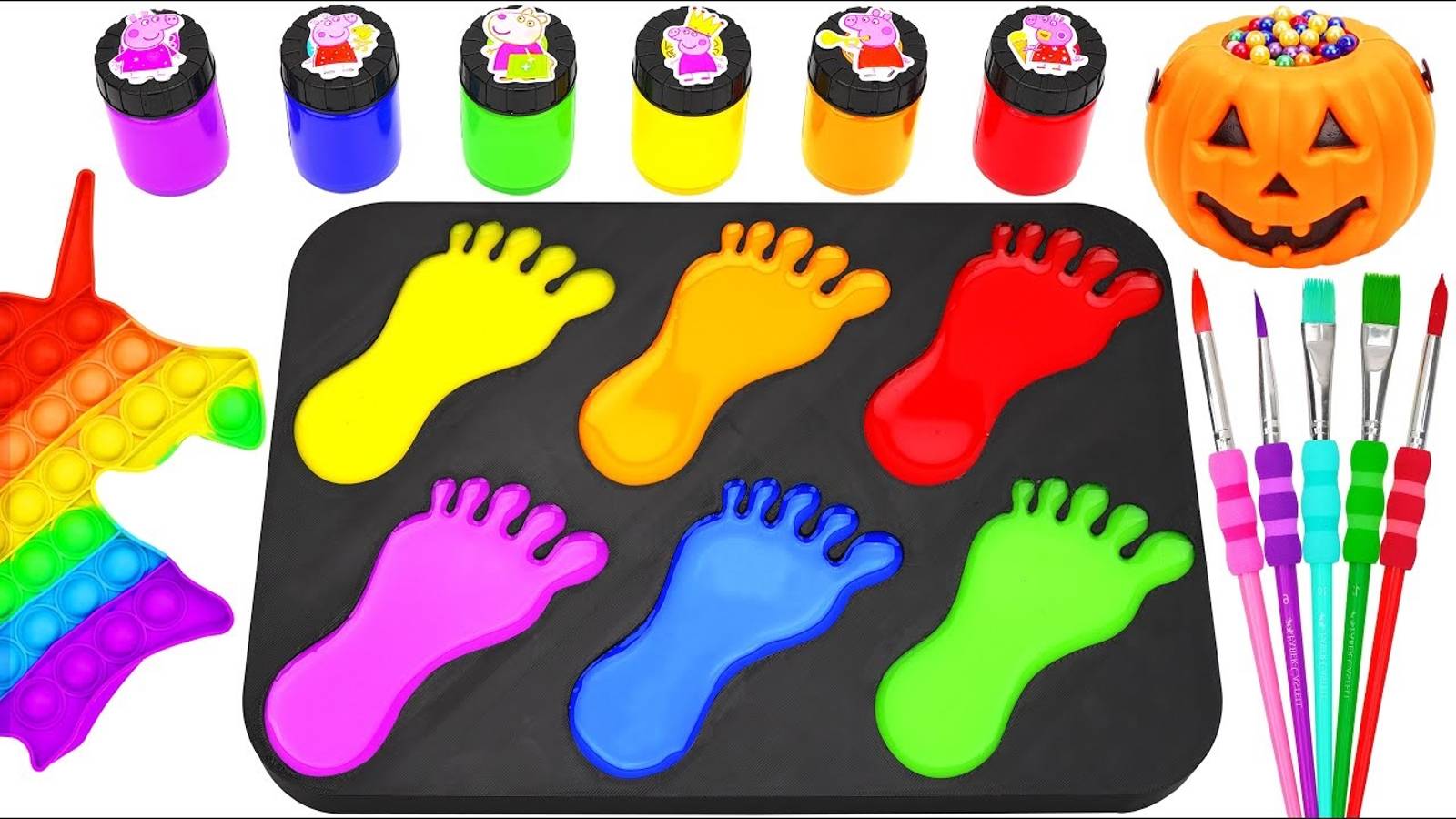 Разноцветные слаймы. Фокусы. Новые игрушки для малышей. Волшебство. Звуки АСМР. смотреть онлайн