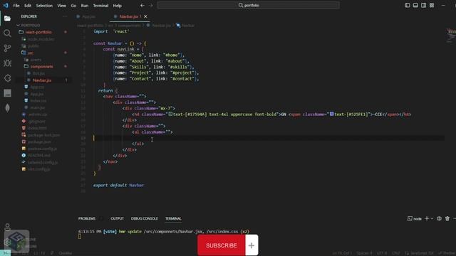 Portfolio Web App with React.js, Vite, and Tailwind CSS | Step-by-Step Tutorial | Navbar-1 | part-0 смотреть онлайн