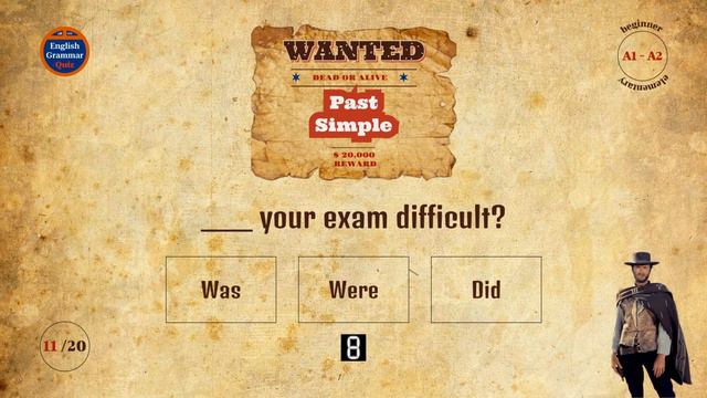 #relaxing #quiz Past Simple (20) #englishgrammar