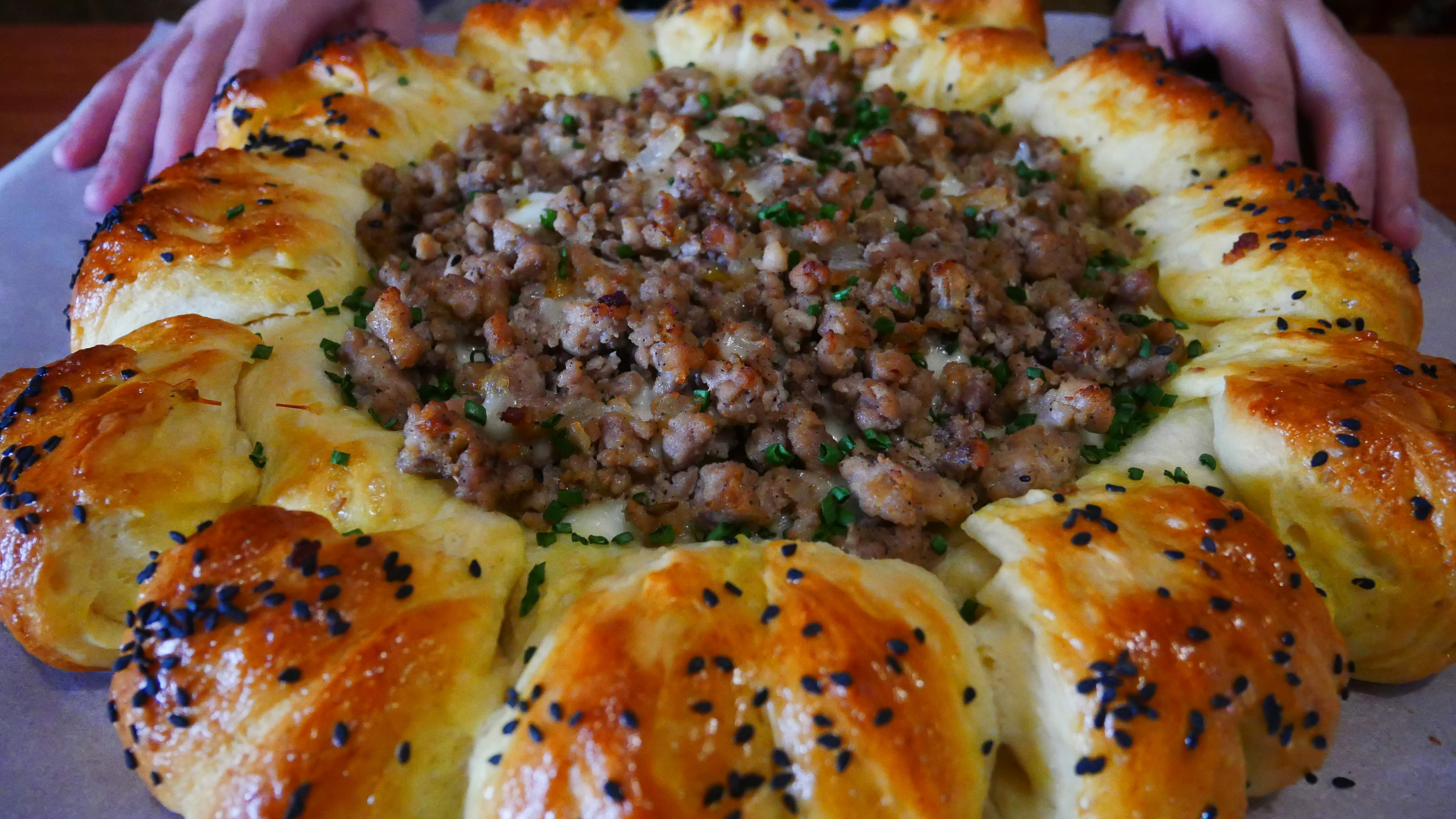 Пирог с фаршем МЯСНОЙ ПИРОГ  Дрожжевая выпечка в домашних условиях