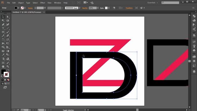 Tutorial | Monogram Logo Design Process - Illustrator CC смотреть онлайн