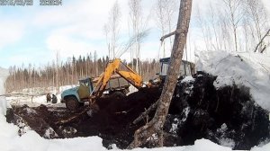 Экскаватор ДЭМ -114 на торфянике