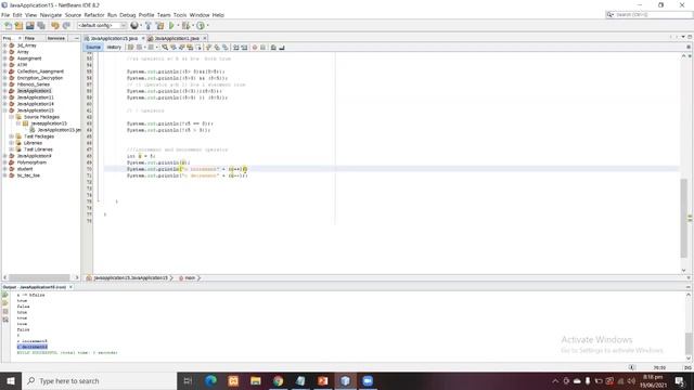 #17 increment and decrement operators in java with example as Prefix and Postfix