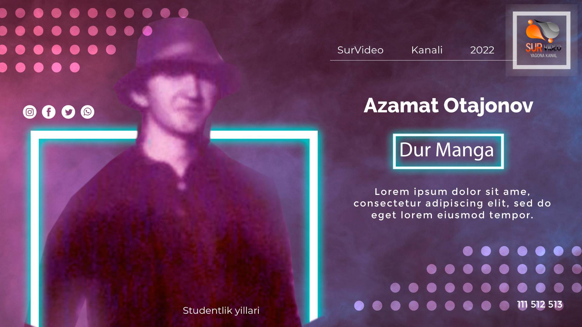 Azamat Otajonov - Dur Manga смотреть онлайн