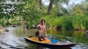 Сплав на сап-бордах по реке Истра для компании.