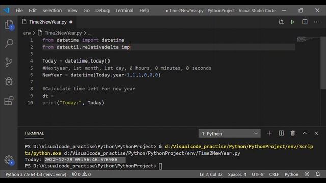 How to make New year Countdown in Python