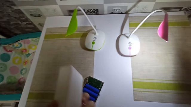 автономне освітлення кімнат з 2х світильників на акамуляторах 18650