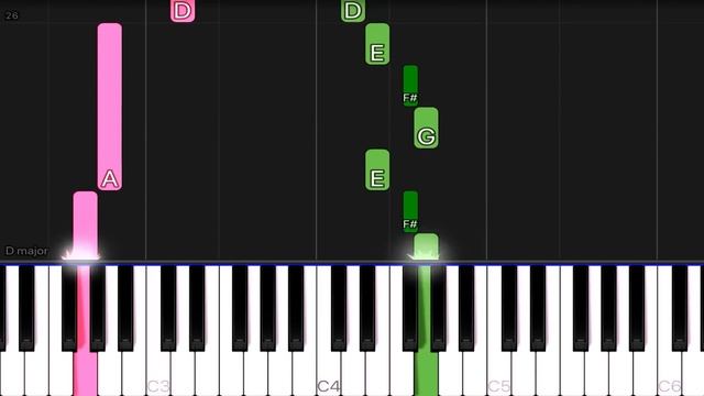 Canon In D - Pachelbel | EASY Piano Tutorial смотреть онлайн