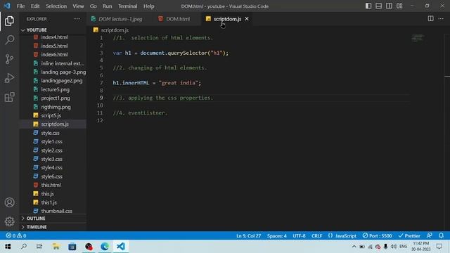 JavaScript DOM(Document Object Model) | Basic concept of DOM manipulation | DOM lecture-1 |DOM in J