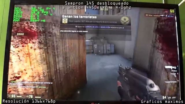 Counter strike Go - Sempron 145 desbloquado 4.0ghz / hd7870 смотреть онлайн