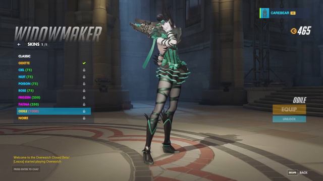 Overwatch Beta - Widowmaker Skins, Emotes, Poses, Highlight Intros смотреть онлайн