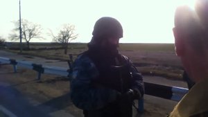 Март 2014 КРЫМ Перекоп БЕРКУТ остановил Автомайдановцев.